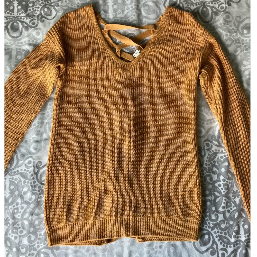 Haute monde mustard sweater size small